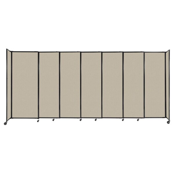 StraightWall Sliding Portable Partition 15'6" x 6'10" Sand Fabric